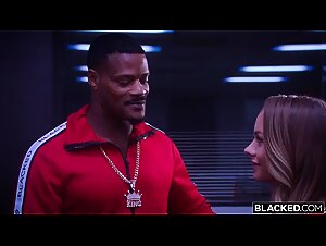 Married Babe Got A Opportunity To Try Two BBCs In Blacked Office, Big Black Cock Threesome